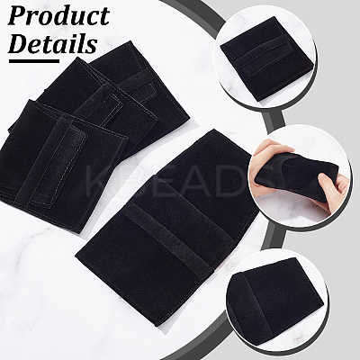 Velvet Jewelry Flap Pouches ABAG-WH0038-43F-1