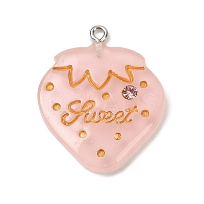 Opaque Resin Pendants LS-RESI-Q020-01B-1