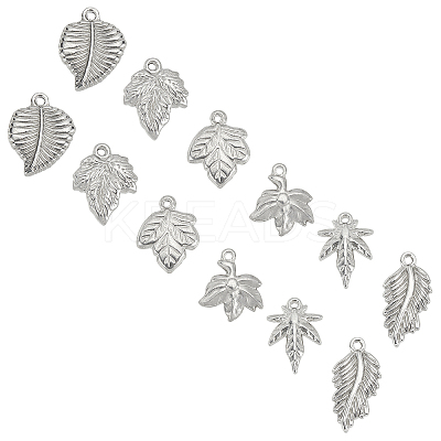 24Pcs 6 Styles 304 Stainless Steel Pendants STAS-UN0021-99P-1