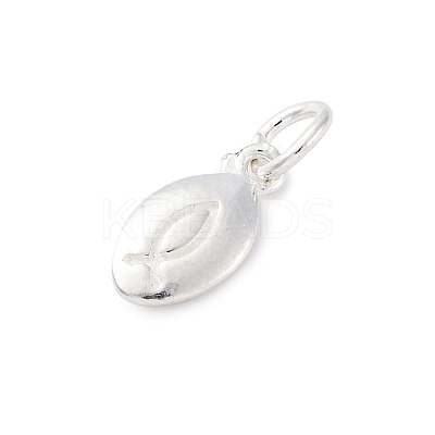 925 Sterling Silver Jesus Fish Charms STER-S010-02B-S-1