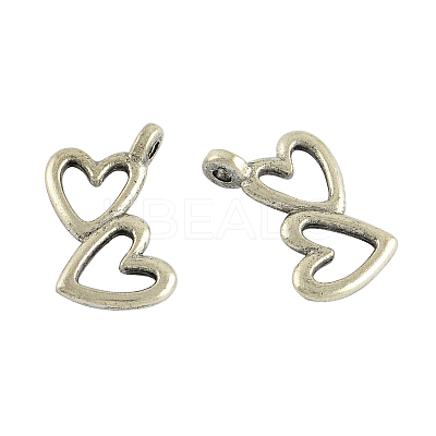 50Pcs 2 Styles Tibetan Style Alloy Pendants FIND-FP0001-21-1
