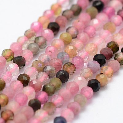 Natural Multicolor Tourmaline Beads Strands G-K185-14B-1