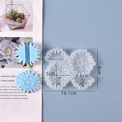 Gear Straw Topper Silicone Molds Decoration DIY-J003-15-1