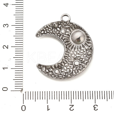 304 Stainless Steel Pendant Rhinestone Settings STAS-P417-03P-1