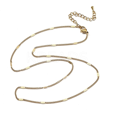 2MM 304 Stainless Steel Curb Chain Necklaces NJEW-T016-13G-1