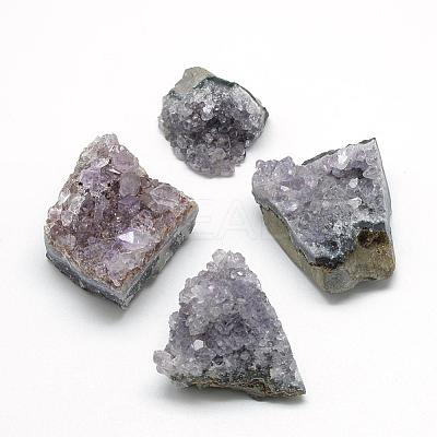 Natural Druzy Amethyst Beads G-R435-41-1