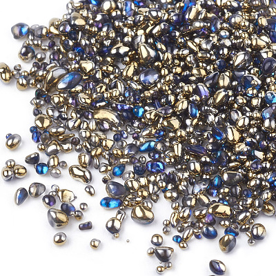 Plated Glass Seed Beads SEED-S016-08-1