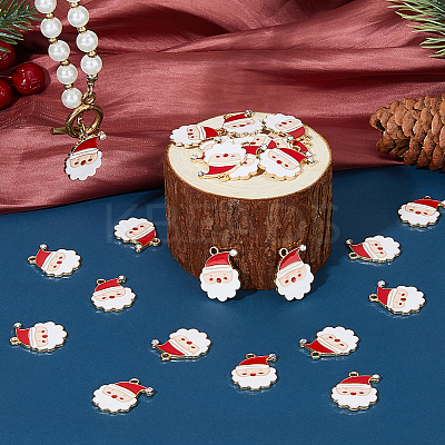 30Pcs Christmas Theme Alloy Enamel Pendants ENAM-FH0001-77-1