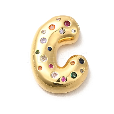 Brass Cubic Zirconia Pendants KK-M295-13G-C-1