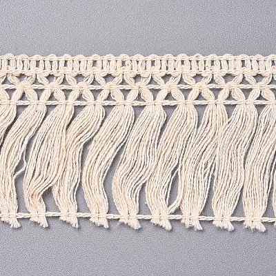 Cotton Lace Ribbon Edge Trimmings LS-OCOR-WH0032-68-1