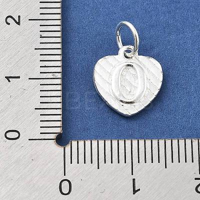 925 Sterling Silver Heart with Capital Letter Charms STER-S009-13O-S-1