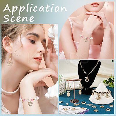 32Pcs 8 Styles Alloy Rhinestone Pendants Sets ALRI-SC0001-56-1