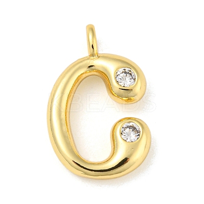 Rack Plating Brass Micro Pave Cubic Zirconia Pendants KK-A200-24G-C-1