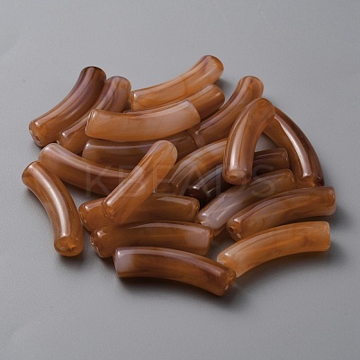 Opaque Acrylic Beads MACR-WH0007-83D-1