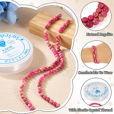 DIY Natural Regalite/Imperial Jasper/Sea Sediment Jasper Beads Bracelets  Making KIts DIY-TA0002-69F-1