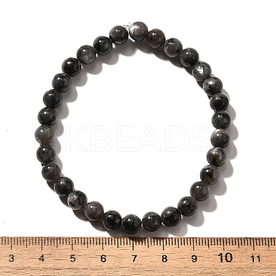 Natural Larvikite Beads Stretch Bracelets BJEW-F380-01-A14-1