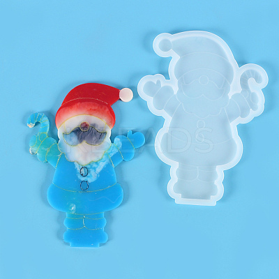 Christmas Theme DIY Santa Claus Display Silhouette Silicone Statue Molds DIY-F114-03-1
