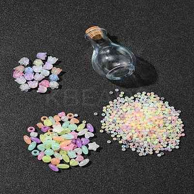Luminous Acrylic Beads Wish Bottle DIY Making Kits DIY-FS0007-58-1