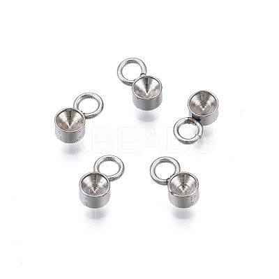 Non-Tarnish 201 Stainless Steel Pendant Rhinestone Settings STAS-S057-44A-P-1