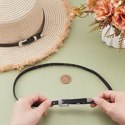 2Pcs Leather Hat Bands for Hat Accessories FIND-HY0004-82-1