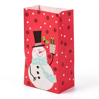 Christmas Theme Kraft Paper Bags CARB-H030-B05-1