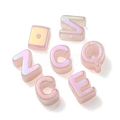 Opaque Rainbow Iridescent Acrylic Beads OACR-P010-22H-1