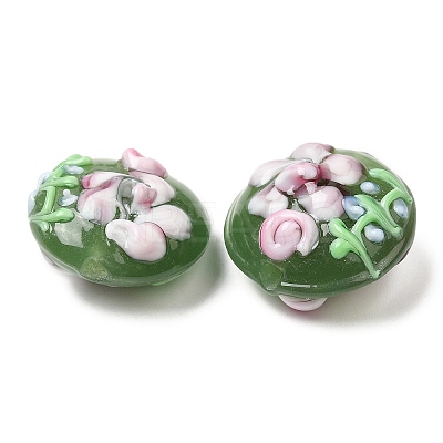 Handmade Bumpy Lampwork Beads Strands LAMP-K027-06I-1