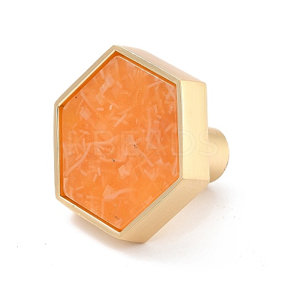 Hexagon with Marble Pattern Brass Box Handles & Knobs LS-DIY-P054-C08-1