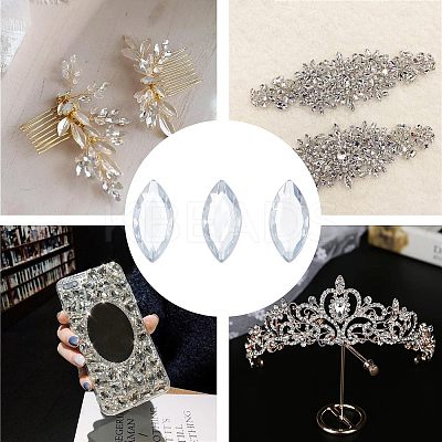 200Pcs Acrylic Rhinestone Cabochons OACR-FG0001-12-1