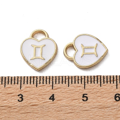 (Defective Closeout Sale: Enamel Yellowing) Golden Alloy Enamel Charms ENAM-XCP0001-47C-1