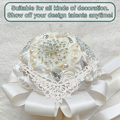 1Pc Alloy Rhinestone Bridal Bouquet Decoration Accessories FIND-FG0002-76-1