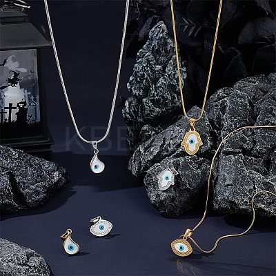 6Pcs 6 Style 304 Stainless Steel Pendants STAS-UN0039-43-1