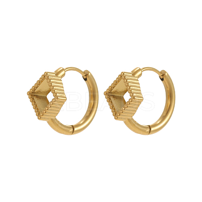 304 Stainless Steel Hoop Earring Settings STAS-OY011-95G-1