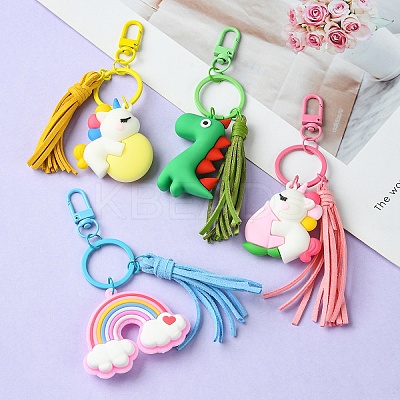 PVC Rainbow/Unicorn/Dinosaur Keychains KEYC-YW00007-1