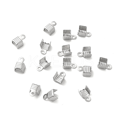 Tarnish Resistant 304 Stainless Steel Folding Crimp Ends STAS-P319-02P-1