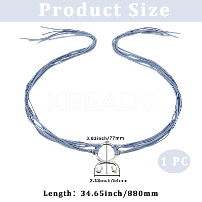 Polyester Chain Belts for Women Ladies Dress AJEW-WH20018-51C-1