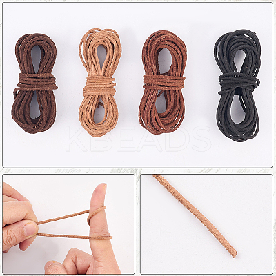 5M DIY Frosted Cowhide Leather Cord OCOR-GF0004-97B-04-1