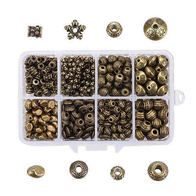 Tibetan Style Alloy Spacer Beads TIBEB-JP0001-02AB-1