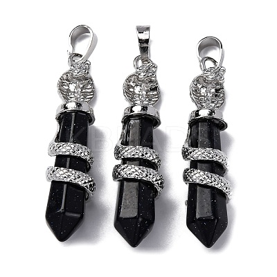 Synthetic Blue Goldstone Pendants G-A241-01P-04-1