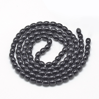 Baking Paint Glass Beads Strands X-DGLA-S115-8x6mm-Y49-1