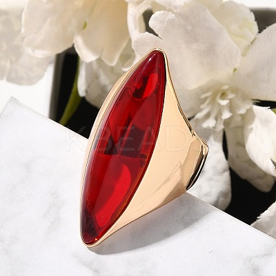 Resin Horse Eye Finger Rings LS-RJEW-R006-01G-01-1