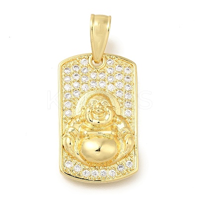 Brass Micro Pave Cubic Zirconia Pendants KK-Z086-25G-1