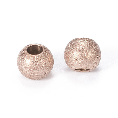 Ion Plating(IP) 304 Stainless Steel Textured Beads STAS-F217-10RG-A-1