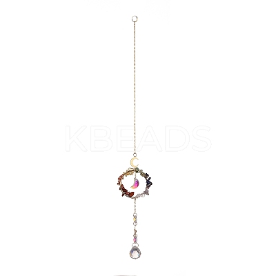 Moon & Teardrop Glass Hanging Suncatchers LS-HJEW-I011-04G-1
