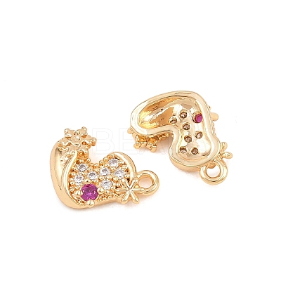 Christmas Brass Micro Pave Cubic Zirconia Pendants KK-L261-15B-G03-1