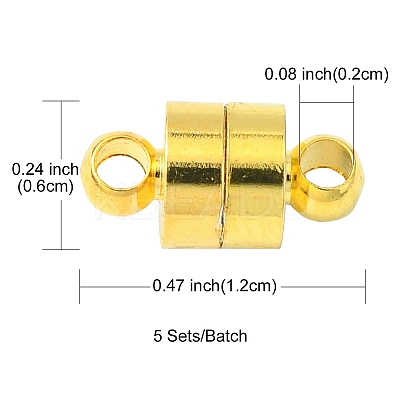 Brass Magnetic Clasps KK-YW0001-57G-1
