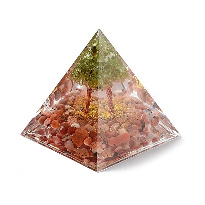 Orgonite Pyramid Resin Energy Generators DJEW-D013-06B-1