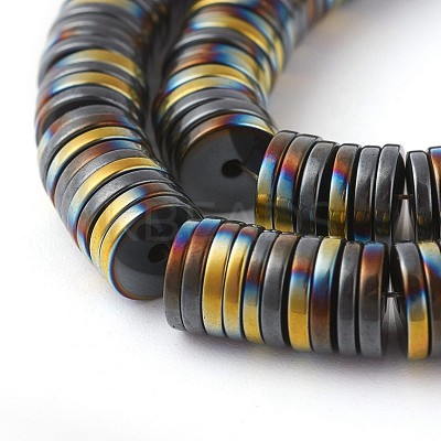 Electroplated Non-magnetic Synthetic Hematite Beads Strands G-P408-Q-2x1-1