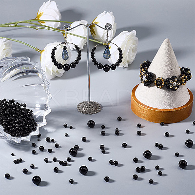 1070Pcs 6 Styles ABS Plastic Imitation Pearl Beads KY-PH0001-44-1