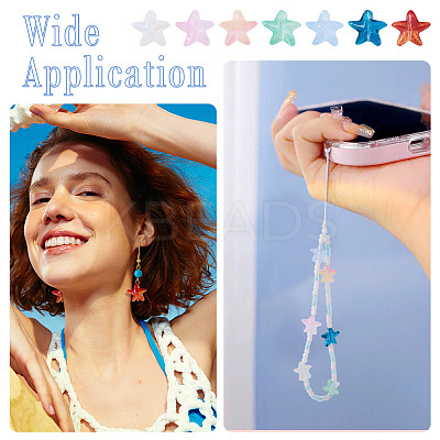 28Pcs 7 Colors Glass Beads GLAA-TA0003-34-1
